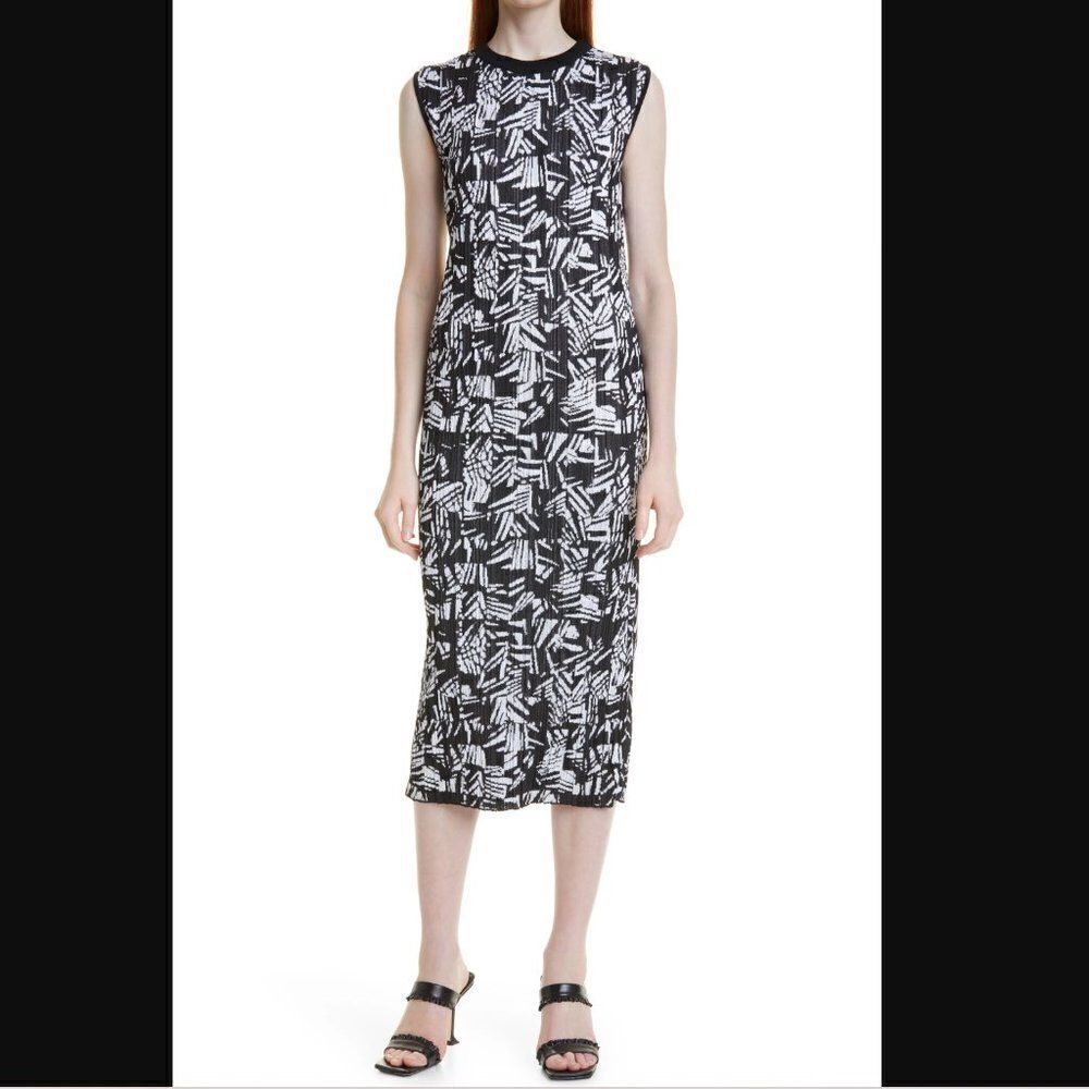 Boss Feyre Pleated Midi Dress Size Large